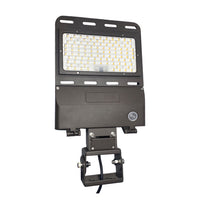 LED Outdoor Flood Light - Selectable 100/150/180 Watt - Trunnion Mount - 15600-25000 Lumens - Color Selectable 30K/40K/50K - 120-277V - Bronze Finish