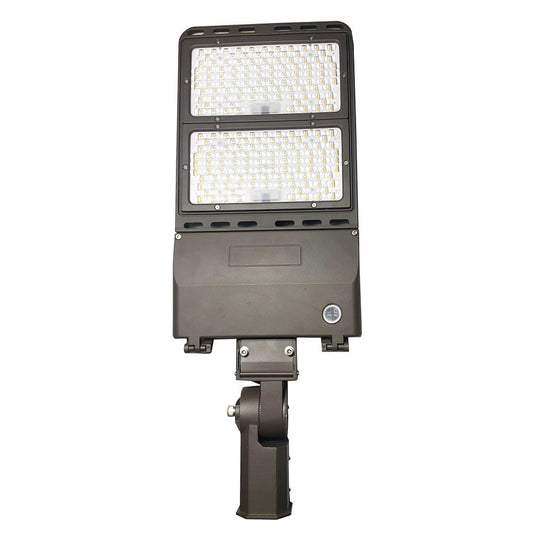LED Outdoor Flood Lights - Selectable 200/250/300 Watt - Slipfitter Mount - 31800-41500 Lumens - Color Selectable 30K/40K/50K - 120-277V - Bronze Finish
