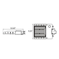 100 Watt LED Parking Lot Area Light - Trunnion Mount - 13800 Lumens - 5000K Daylight - 120-277V - Bronze Finish