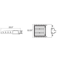 300 Watt LED Parking Lot Area Light - Trunnion Mount - 41,000 Lumens - 5000K Daylight - 120-277V - Bronze Finish