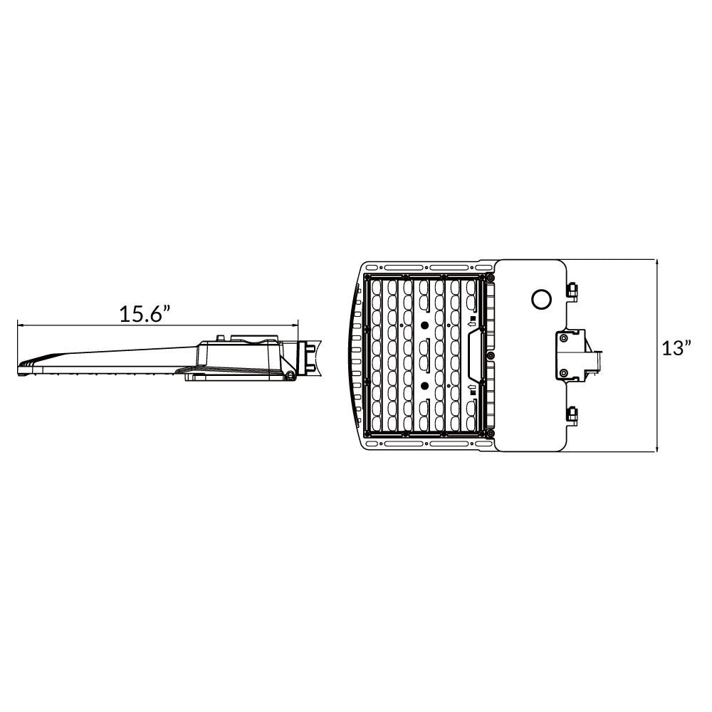 LED Parking Lot Area Light - Watt Selectable - 60/90/120/140W - Color Selectable 30K/40K/50K - 23000 Max Lumens - Wall Mount
