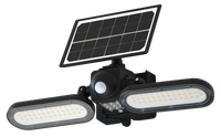 LED Solar Wall Lights - 15 Watt - 6000K Daylight Deluxe - Black Finish
