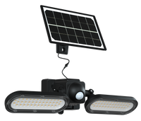 LED Solar Wall Lights - 15 Watt - 6000K Daylight Deluxe - Black Finish
