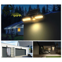 LED Solar Wall Lights - 15 Watt - 6000K Daylight Deluxe - Black Finish