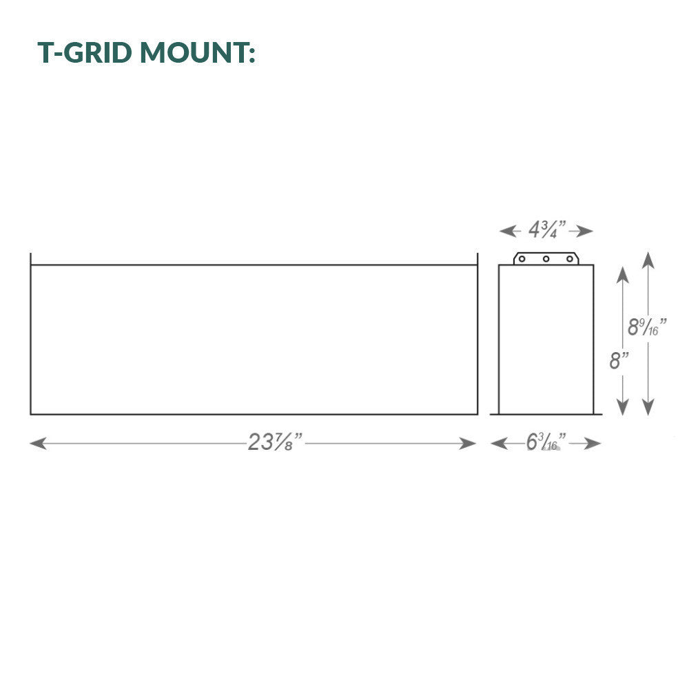 Mini Emergency Battery Back-Up Inverter - Max Load 110W 277V Only - Drop Ceiling Grid Mount - White Finish