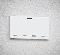 Mini Emergency Battery Back-Up Inverter - Max Load 55W 120V Only - Dry Wall Recess Mount - Adjustable Output/Dimmer Bypass - White Finish