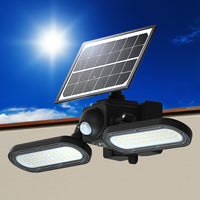 LED Solar Wall Lights - 15 Watt - 6000K Daylight Deluxe - Black Finish
