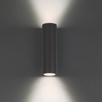 LED 12V Cylinder Wall Mount Adjustable Beam with 3 CCTs in Black