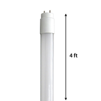 LED T8 Linear Retrofit Bulb - 4 Foot - 9.5 Watt - 1650 Lumens - 3500K Neutral White - Electronic T8 Ballast Compatible Only