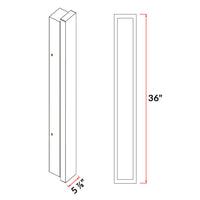Decorative Edge Lit LED Wall Sconce - 36in.X5-7/8in. - 30 Watt - Max Lumens 2356 - Color Temperature Selectable 30K/40K/50K - 120-277V - Black Finish