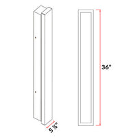 Decorative Edge Lit LED Wall Sconce - 36in.X5-7/8in. - 30 Watt - Max Lumens 2356 - Color Temperature Selectable 30K/40K/50K - 120-277V - Black Finish