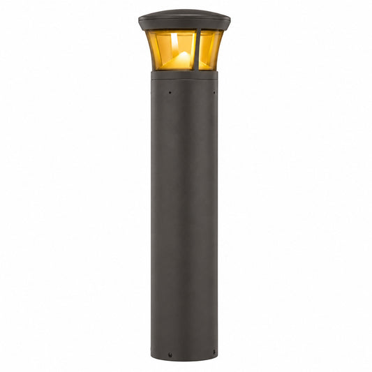 LED turtle-friendly bollard lights with amber illumination, designed for commercial pathways and coastal applications.