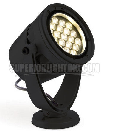 Color Kinetics eW Burst Powercore, 100-277V, 4000K, 8Deg., Black, Yoke Mount, UL - Special Order