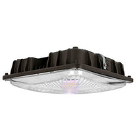 Square LED Canopy Light - Watt Selectable 110W/85W/63W/41W Ceiling or Conduit Mount - Up To 16000 Lumens - Color Selectable 30K/40K/50K - 120-277V - Black