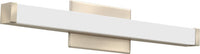Contemporary Square Vanity with Switchable White, 2FT Nominal, 120-277V, Selectable Color Temperature, 90 CRI, Brushed Nickel