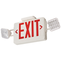 ThermoPlastic LED Exit/Unit Combo, Red/Green Switchable, High Output Battery, Square