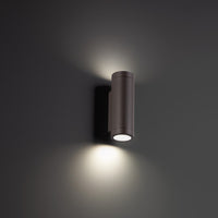 Smart Color Changing LED Cylinder Wall Mount in Bronze