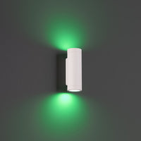 Smart Color Changing LED Cylinder Wall Mount in White
