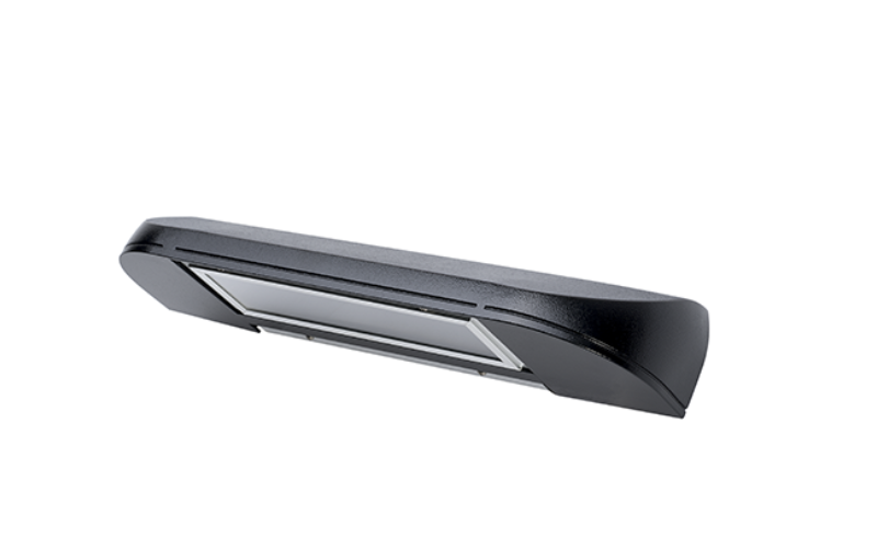 Vandal resistant architectural full cut-off path of egress luminaire,24IN nominal length,Dimming to 10%,Two LED drivers for independent LED board operations,20W (nominal),3000K,120V,Diffused Polycarbonate,Bronze Hammertone