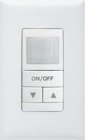 Wall Switch Sensor, Passive Dual Technology, Low Voltage, Raise/Lower Dimming, Ivory