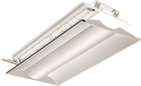 LED 2x4 Volumetric Architectural Fixture, white lower bracket, Nominal 4000 lumens, Acrylic diffuser, linear prismatic lens, eldoLED dimming 1pct, 80+ CRI, 4000K, SKU - 228KGN - 2VTL4RT 40L ADP EZ1 LP840