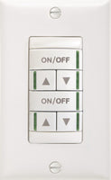 Low Voltage Push-Button Wallpod, 2-Pole, Raise/Lower Dimming, Ivory