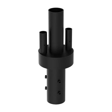 Designer Bell LED Double Head Solar Post Top - 23 Inch Diameter - 50 Watt - 8000 Lumens - Color Temperature Selectable 30K/40K/50K - 3 Inch Tennon Adaptor - Bronze Finish