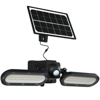 LED Solar Wall Lights - 15 Watt - 6000K Daylight Deluxe - Black Finish