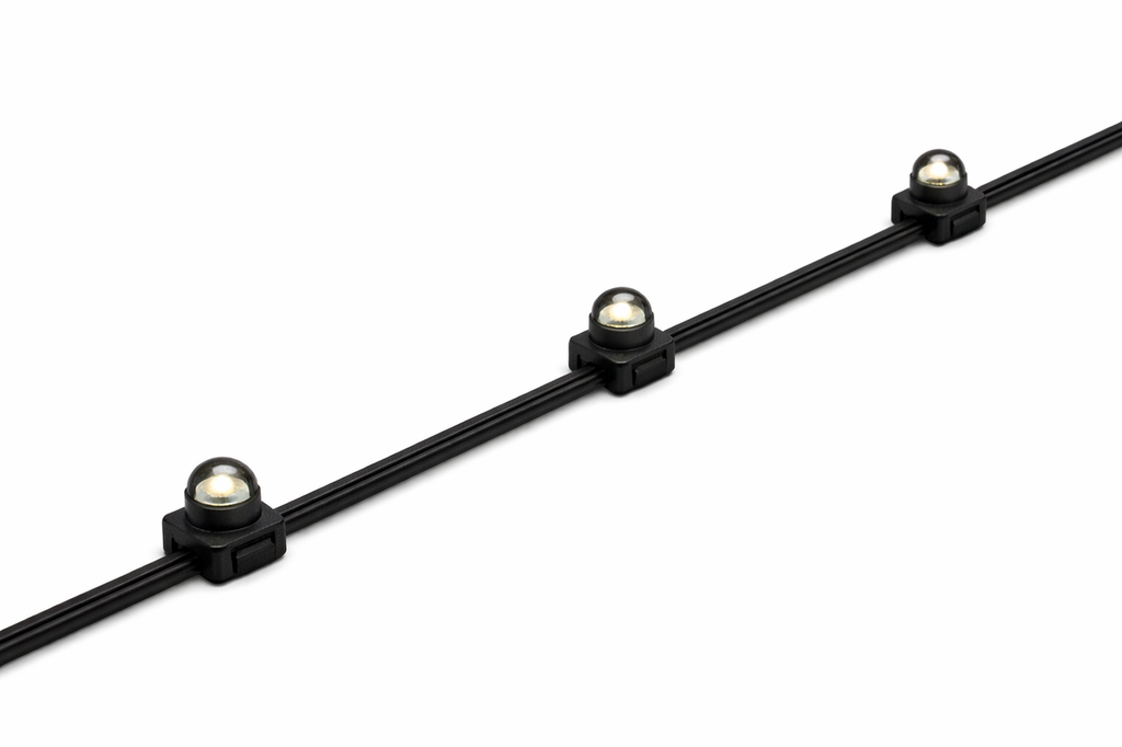 Color Kinetics eW Flex Micro, 3500K, 50 nodes, 12in OC, Black Node/Cable, Translucent Dome Lens, 3ft Whip - Special Order
