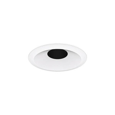 3IN Adjustable Pinhole, Black Specular, Self Flanged,  White painted flange