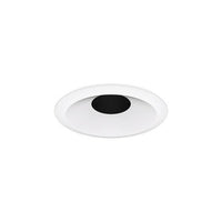 3IN Adjustable Pinhole, Black Specular, Self Flanged,  White painted flange
