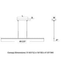 Decorative Linear LED Tube Light - 4 Foot - Multi Watt Selectable 20/25/30 Watts - Color Temperature Selectable 30K/35K/40K - Black Finish - 120-277V