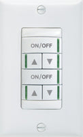 Low Voltage Push-Button Wallpod, 2 scene control (2 buttons), Raise/Lower Dimming, White