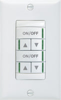 Low Voltage Push-Button Wallpod, 2 scene control (2 buttons), Raise/Lower Dimming, White