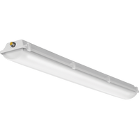 Low-profile enclosed and gasketed industrial LED ,48IN,4,000LM,Acrylic, low-profile frosted lens,Medium,120V-277V,Generic driver 0-10V dimming,4000K,80 color rendering index,Emergency battery pack, 10W constant power, certified in CA title 20 MAEDBS