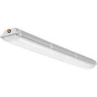 Low-profile enclosed and gasketed industrial LED ,96IN,12,000LM,Acrylic, linear ribbed frosted lens,Medium,120V-277V,Generic driver 0-10V dimming,4000K,80 color rendering index