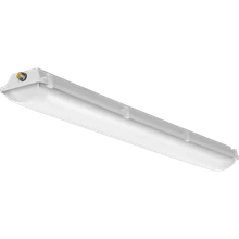 Low-profile enclosed and gasketed industrial LED ,48IN,8,000LM,Acrylic, linear ribbed frosted lens,Medium,120V-277V,Generic driver 0-10V dimming,4000K,80 color rendering index,Emergency battery pack, 10W constant power, certified in CA title 20 MAEDB