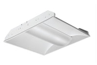 LED 2x2 Volumetric Architectural Fixture, Nominal 4000 LM, Curved, Linear Prismatic, Dimming 1%, 80+ CRI, 4000K