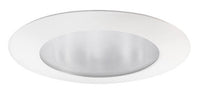 Juno 5IN Lensed Flat Glass Shower Trim, White - 210N WH