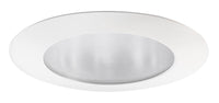 Juno 5IN Lensed Flat Glass Shower Trim, White - 210N WH