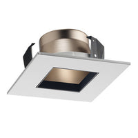 4IN Square Down-Light Trim, White, White Trim Ring