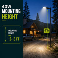 LED Dusk to Dawn Outdoor Solar Lights - Post or Wall Mounted - Choose from Multiple Wattages