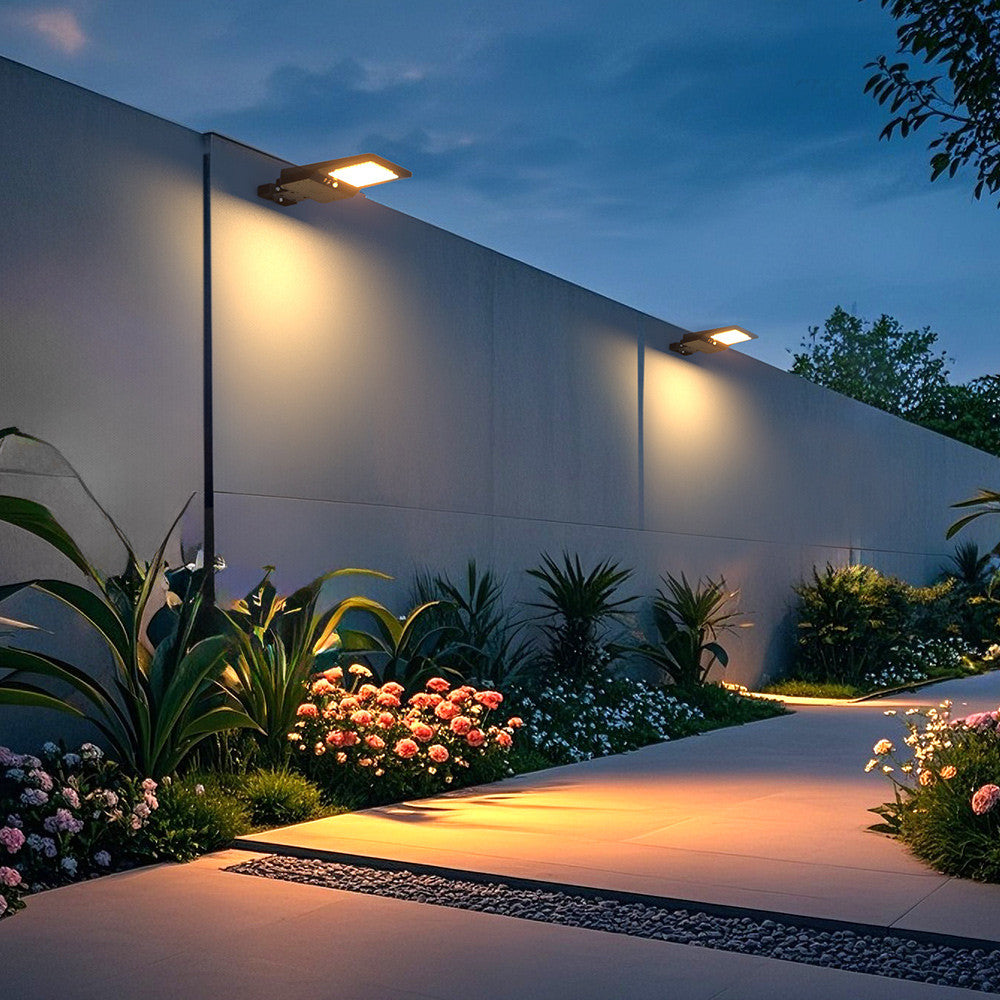 LED Solar Dusk to Dawn Light - 40 Watt - 6000 Lumens - 5000K Daylight - Wall or Post Mount - with Programmable Motion Sensor