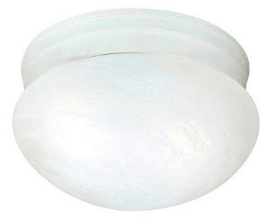 2 Light - 10" - Flush Mount - Medium Alabaster Mushroom