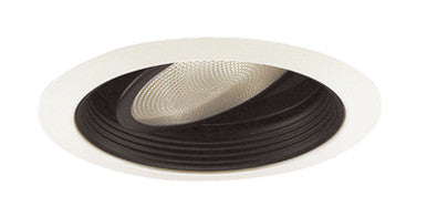 Juno 5IN Adjustable Gimbal Ring in Baffle Trim, Black, White Trim Ring Model - 688 BWH