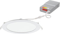 8IN wafer-thin LED downlight,1500/1750/1950,Switchable CCT � 2700K, 3000K, 3500K, 4000K, and 5000K,90+ CRI,Multi-Volt,Matte White