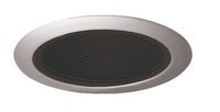 Juno 5IN Downlight Baffle Trim, Black, Satin Chrome Trim Ring - 205 BSC