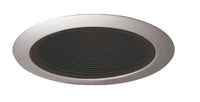 Juno 5IN Downlight Baffle Trim, Black, Satin Chrome Trim Ring - 205 BSC
