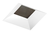 3IN Square Adjustable Bevel,Black Specular,Self Flanged, White painted flange