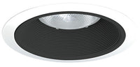 Juno 6IN Down-Light TapeRed Baffle Trim, Black, White Trim Ring - 24 BWH